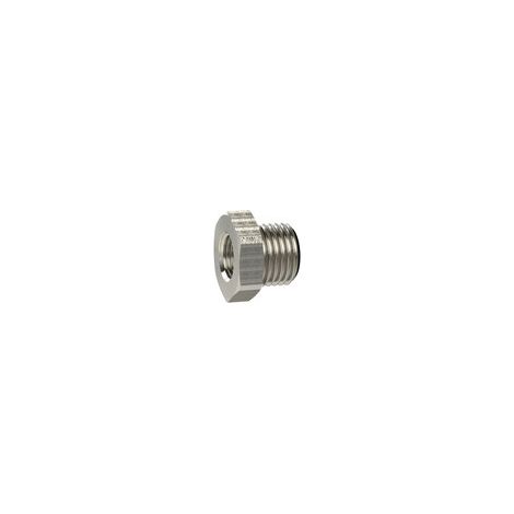Riegler Reduziernippel kurz, G 1/4 a., G 1/8 i., SW 17, Messing vern. (1/2)