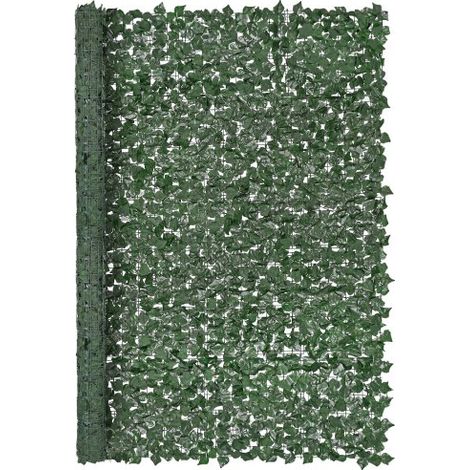 Sichtschutzzaun aus Efeu, 2440 x 1830 mm, künstliche Pflanzenwand, Efeuzaun mit verstärkter Verbindung, künstliche Hecken mit Weinblättern als Dekoration für Garten, Hof, Balkon oder Terrasse (1/5)