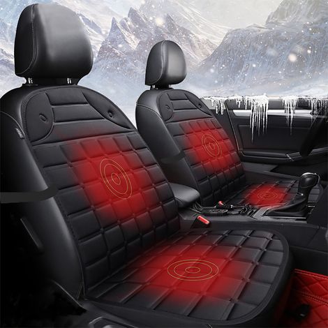 Coussin Chauffant Pour Siège Auto - 12 V - Régulation Thermostatique Haute/Basse Température - Universel Pour Voiture Camion SUV Fourgon - Noir - 1 Pièce (1/5)