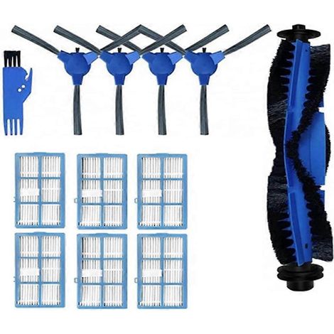 12 pièces pour Proscenic 850T Aspirateurs robots Accessoires de remplacement Nettoyage Rouleau-brosse Brosses et filtres Brosses latérales (1/5)