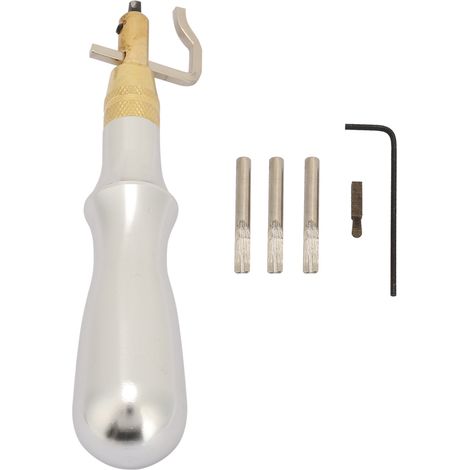 Set mit 5 verstellbaren Lederrillenwerkzeugen, professionelles Rillenmesser für DIY-Lederarbeiten, Metallgriff (1/5)