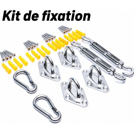 Kit de fixation M8 8 mm pour voile d'ombrage en acier inoxydable 304 8mm m8 40 × 30 × 13 cm 750 g – Livraison gratuite (1/5)