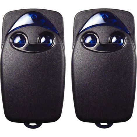 2 x télécommande de porte de garage électrique Flo2r-s 433,92 MHz à 2 boutons, compatible avec la télécommande de porte de garage Nice Remote