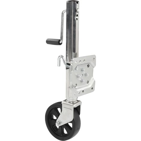 Béquille de remorque 8 pouces avec roue guide, réglable et pivotante, remplacement 1500lb pour camping-car (1/5)