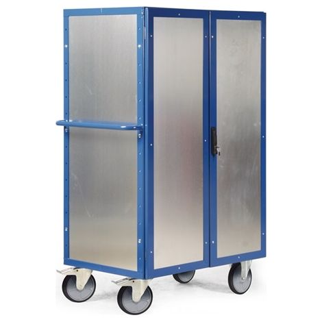 Bako Logistiksysteme Schrankwagen R600 mit Stahlblech- Verkleidung, Türen und Rollen 1050x680mm (1/2)