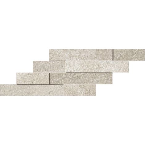 Parement carrelage effet Pierre 3D Quartzite Gris Crème 59x29x0,95 cm Teravio (vendu par carton de 0,684 m²) - RO'MA CARRELAGE