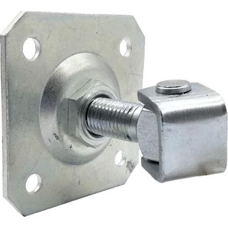 Bisagra PSG 61.019.01 con placa de 100x100x4 mm - Rosca M20 (ajustable, ojo galvanizado) (1/3)