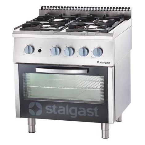 Gazinière avec four électrique chaleur tournante 800x700 20.5+7.0 kW G20/20 mbar - Stalgast