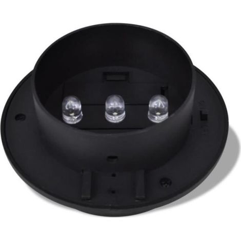 Lampes Solaires - Clôture Gouttière - LED 0,6 W - Extérieur - Lot de 6 (1/4)