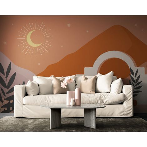 Papier Peint Boho - Paysage Architectural - 500 x 270 cm (1/2)