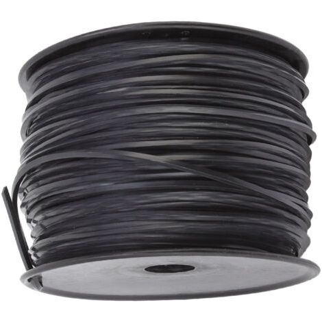 Fil carré de 3,3 mm pour tondeuses à gazon, noir, efficace, bobine de 142 m, compatible avec Husqvarna et autres marques. (1/5)