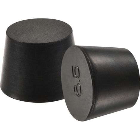 Caoutchouc Conique Bouchon 27mm à 34mm Solide Noir pour Bouchons, Liège, Bouchon d'égout, Bouchon tuyau d'eau, Bouchons pour instruments expérimentaux 5 Pièces (1/5)