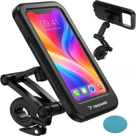 Waterproof Bike Phone Holder, 360 Rotation, Handlebar Mount