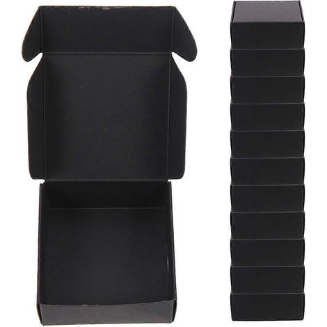Boîtes en carton emballages et supports de rangement 75 pièces noir 75 x 75 x 3 cm (1/5)