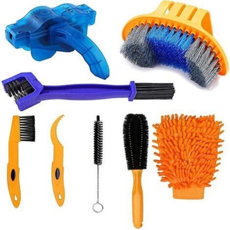 Kit Nettoyage Velo - Nettoyeur Chaine 8 Pieces - Pour Velo Route Montagne Ville - ABS - 1 Unite (1/5)