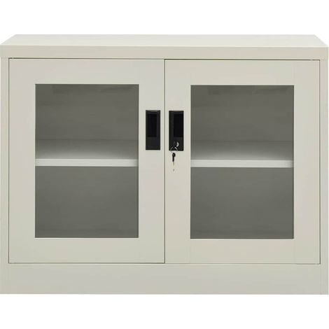 Maison Exclusive - Armoire de bureau Gris clair 90x40x70 cm Acier (1/5)
