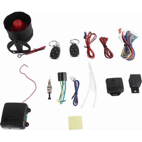 Kit antifurto per auto, sistema di sicurezza antieffrazione con 2 telecomandi (1/5)