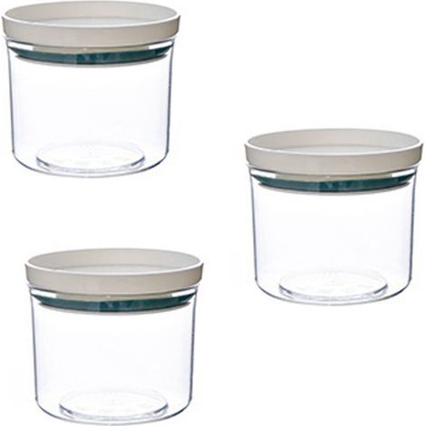 Glas-Vorratsdosen – Stapelbar – Transparent – Für Nudeln, Reis, Mehl, Kaffee, Müsli – 6er-Set (1/5)