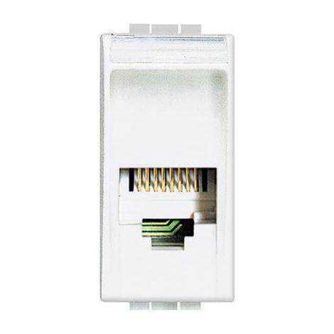 BTicino N4258 / 11N Living Light White Telephone Connector RJ11