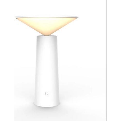 Lampe de bureau LED à trois modes (blanche) avec interrupteur tactile, lampe de lecture, protection des yeux et intensité lumineuse réglable (1/5)