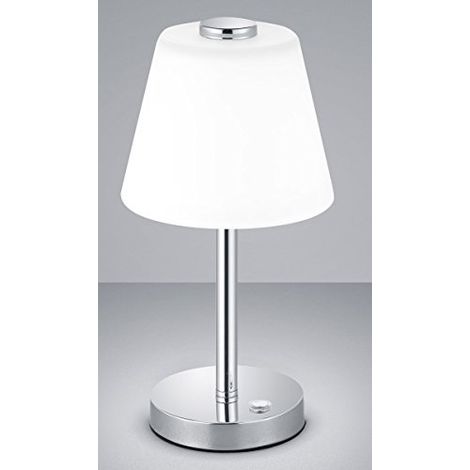 EMERAALD LAMPADA TAVOLO LED 4,5W · 1x 450lm, 3000K DIFFUSORE VETRO CONO 4 INTENSITA' DI LUCE COLORE CROMO H.29CM (1/4)