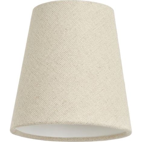 Litecraft Muriel 5 Inch Candle Clip Beige Easy to Fit Tapered Fabric Lampshade (1/4)