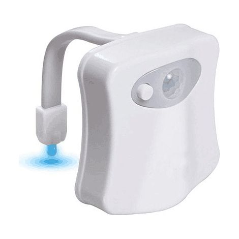 Capteur de toilette suspendu corps capteur de toilette LED couleur veilleuse-8 couleurs, 2.5W, 3 piles AAA, 1pc (1/5)