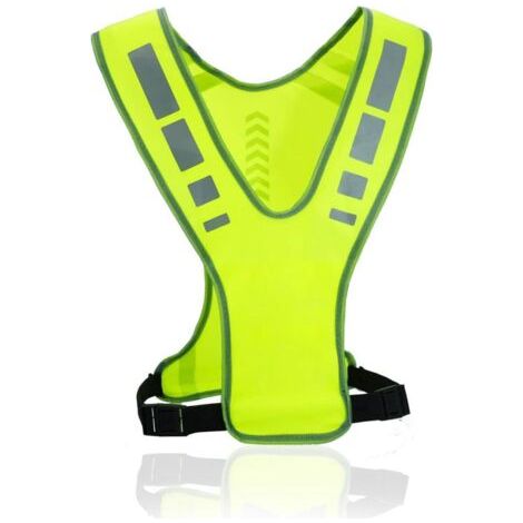 royaluxe-Gilet de sécurité réfléchissant haut de gamme – respirant avec poches, visibilité 360°, ajustable taille unique, pour jogging marche vélo homme femme (1/5)