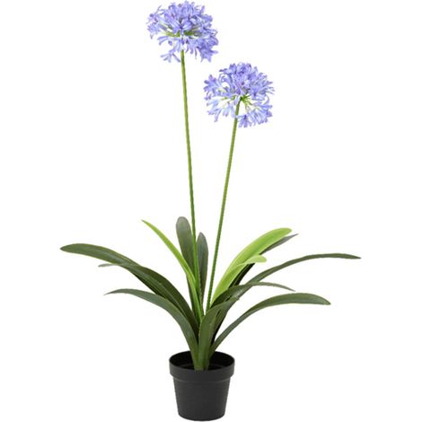 PIANTA ARTIFICIALE AGAPANTHUS LILLA IN VASO H105 ARREDO DECOR