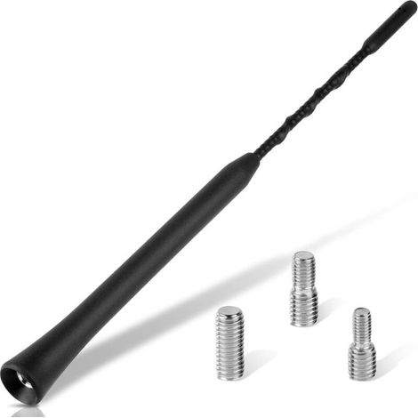 Antenne universelle de voiture remplaçable de 23 cm, avec adaptateurs de 4 mm, 5 mm et 6 mm, adaptée aux camions, camping-cars, fourgonnettes, berlines et SUV. (1/4)
