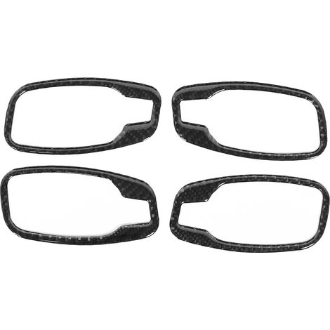 Rivestimento per maniglia interna della portiera in morbida fibra di carbonio, anti-gioco, facile da installare, compatibile con Serie 5 E60/E61 2006-2010, 4 pezzi (1/5)