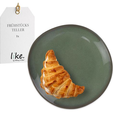Assiette dessert 23,5x23x2,6cm Vert (1/5)