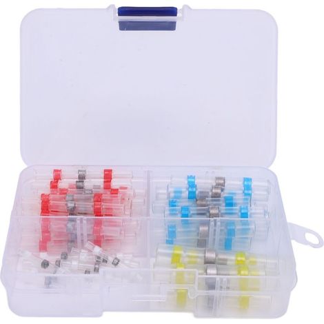Kit de connecteurs de fil de soudure thermorétractable, connecteur de soudure étanche pour bateau marin, automobile, camion, 50 pièces (1/5)