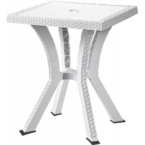 Tavolo Rigoletto in resina bianco cm 60x60x70h