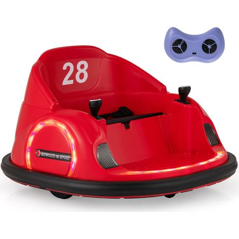 Coche de choque infantil 66,5 x 64,5 x 39 cm 2 joysticks con mando a distancia ambiente divertido PP rojo 200010411