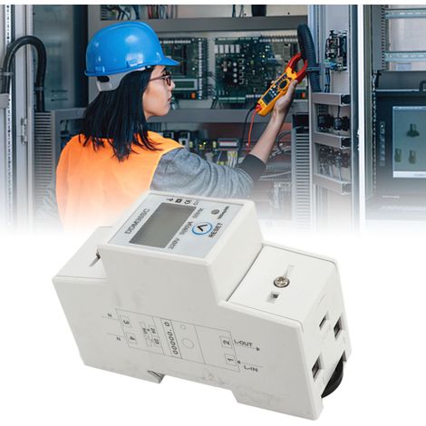 Compteur d'énergie monophasé 2P à réinitialisation par bouton-poussoir DC220V DDM36SC 5-80A (1/5)