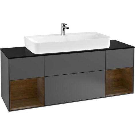 V&B Waschtischunterschrank Wandbeleuchtung Finion 160cm, Pl bla m, Reg wal ven, Anthrac. m (1/2)