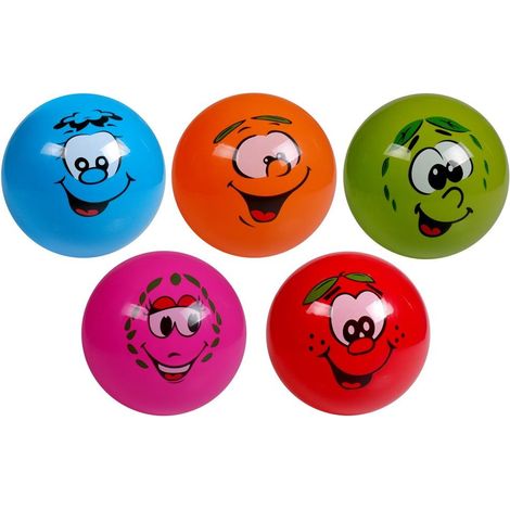 Palline in PVC da 230 mm - Faccine sorridenti colorate