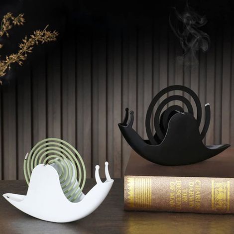 Support Pour Spirale Anti-moustique - Lot De 2 Supports Noir Et Blanc - Pour Bobines Et Porte-encens - Usage Extérieur Et Intérieur - 2 Pièces (1/5)