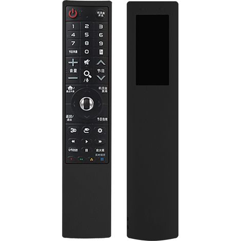 Étui de protection en silicone anti-choc et anti-poussière pour télécommande LG AN-MR700, noir (1/5)