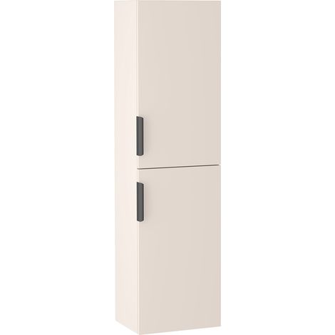 Meuble colonne de salle de bain suspendu 2P L.35 x H.130 cm cachemire mat LUNA Furnidea (1/5)