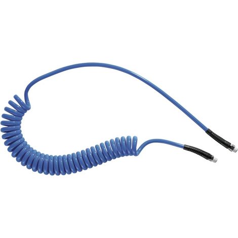 Tuyau spiralé Pus, avec raccord R 1/4, Bleu, Diam.ext 8mm, Long. 6m ( Prix pour 1 )