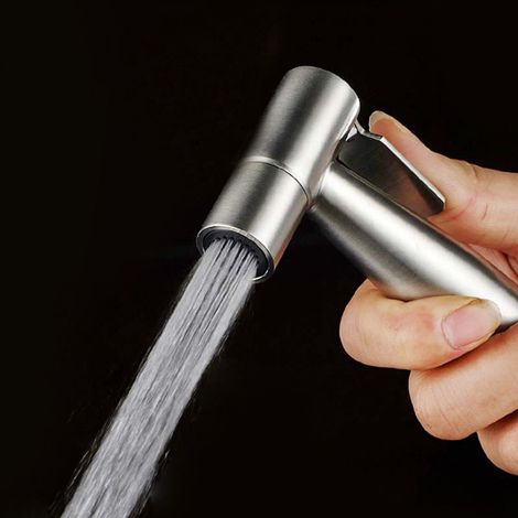 Haushaltsbadezimmer-Handbrause aus Edelstahl 304 mit WC-Bidet-Sprühkopf (1/5)