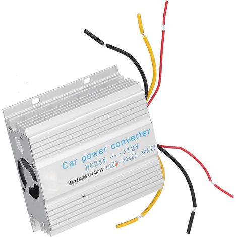 Professioneller Abwärtstransformator (24 V auf 12 V DC) für Pkw, Busse und Lkw, 15 A