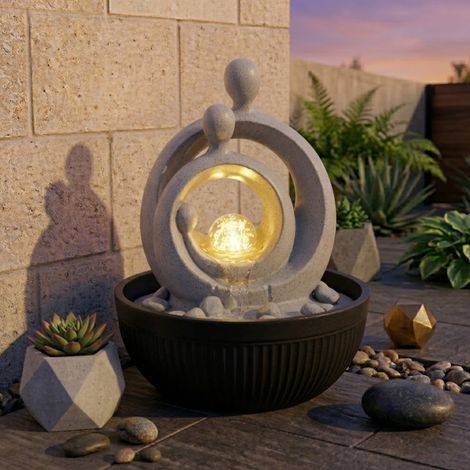 Abstract Family LED Ball Water Feature (1/2)