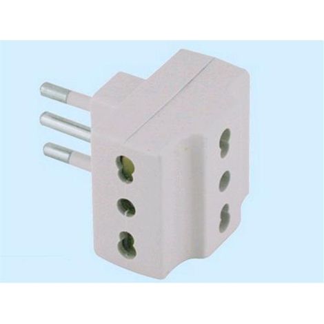Adattatore triplice Polaris - Amp. 16+T (Bipasso) Conf. 10 Pz