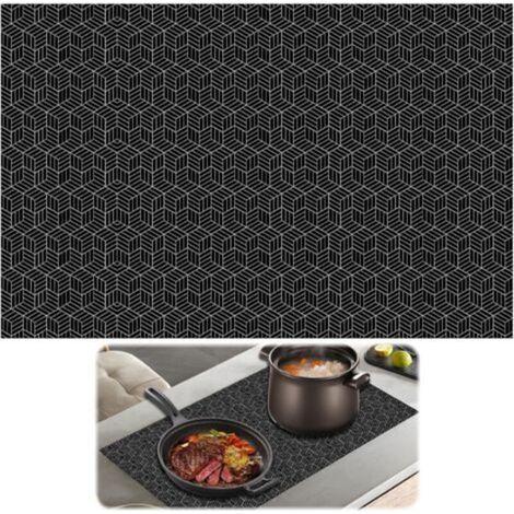 52x78cm Tapis Plaque Induction, Silicone Tapis Protection Plaque, Silicone Anti-Rayures, Surface Magnétique Non Glissante, Résistant à la Chaleur jusqu'à 240°C (1/5)