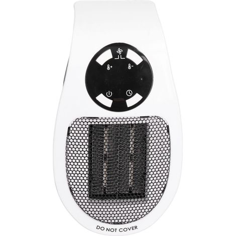 Radiateur électrique mural portable 500W mini noir et blanc - Chauffage d'appoint pour la maison (1/5)