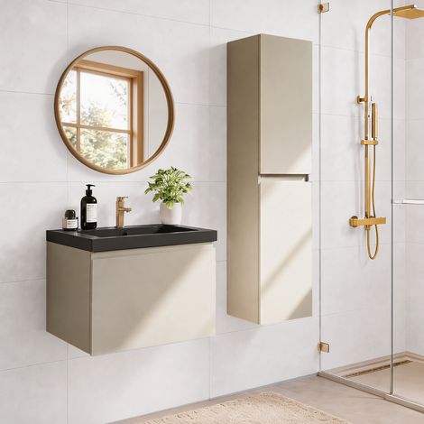 Ensemble meuble vasque 60 cm avec colonne - LOMAZOO Sorrento - (1/5)