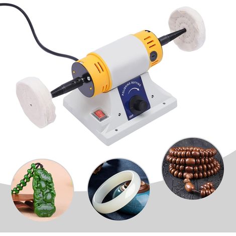 Lucidatrice da banco Piccola macchina 350W 50Hz, Lucidatrice e smerigliatrice stand 10000RPM, Motore bench grinder piccola macchina, lucidatura della giada da tavolo (1/5)